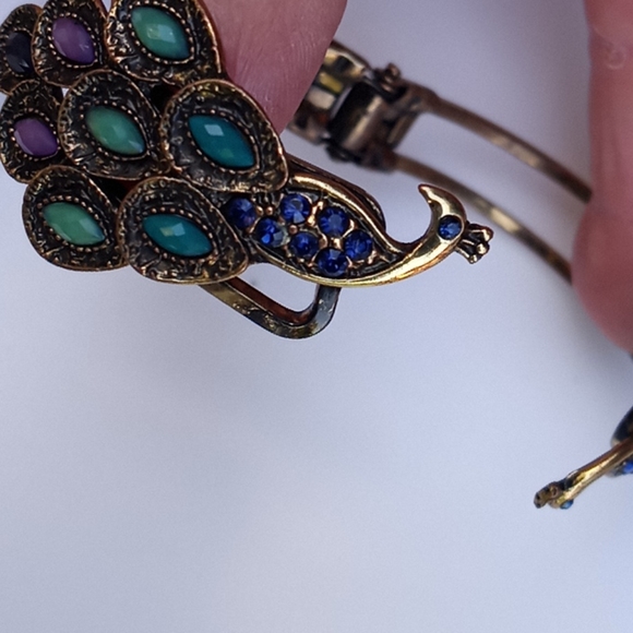 🎉 Peacock Necklace and Bracelet Set - Picture 6 of 8